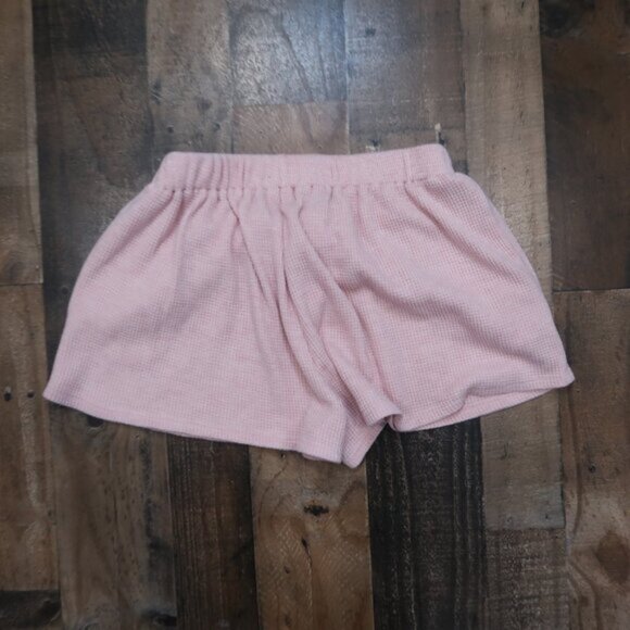 Pink Lily Large 2 Piece Pink Waffle Knit Button Up Top w/ Shorts Coordinate Set - Picture 8 of 8